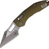 Microtech Stitch S/E Ram Lok OD Apocalyptic Serrated Folding Knife