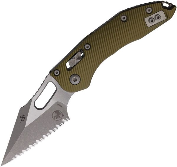 Microtech Stitch S/E Ram Lok OD Apocalyptic Serrated Folding Knife