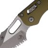 Microtech Stitch S/E Ram Lok OD Apocalyptic Serrated Folding Knife