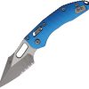 Microtech Stitch Ram Lok Blue Apocalyptic Partially Serrated Knife