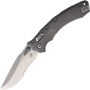 Microtech Amphibian S/E Ram-Lok Gray Partially Serrated Knife
