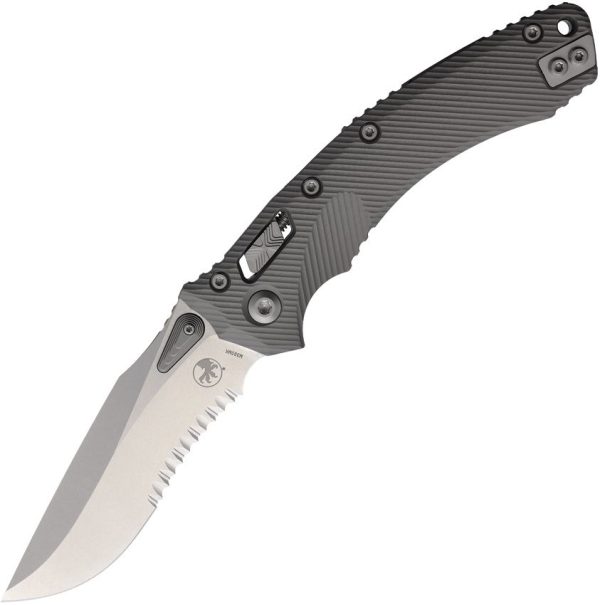 Microtech Amphibian S/E Ram-Lok Gray Partially Serrated Knife