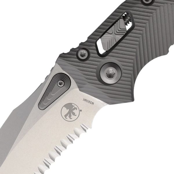 Microtech Amphibian S/E Ram-Lok Gray Partially Serrated Knife