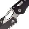 Microtech Stitch S/E Ram Lok Black G10 Serrated Folding Knife