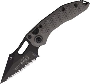 Microtech Auto Stitch Button Lock Wharncliffe Serrated