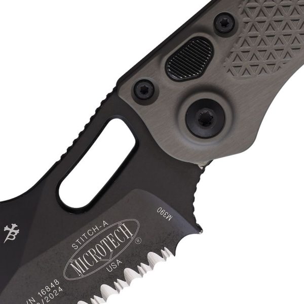 Microtech Auto Stitch Button Lock Wharncliffe Combo