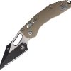Microtech Stitch S/E Ram Lok Tan G10 Serrated