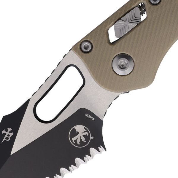 Microtech Stitch S/E Ram Lok Tan G10 Serrated