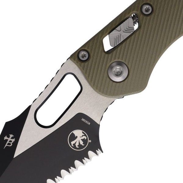 Microtech Stitch S/E Ram Lok OD Green G10 Serrated