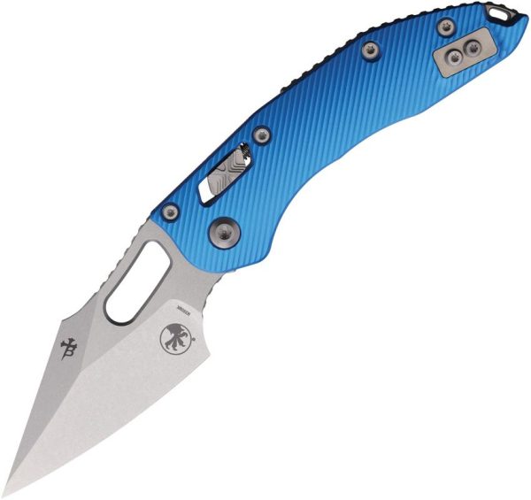Microtech Stitch S/E Ram Lok Stonewash Blue Aluminum