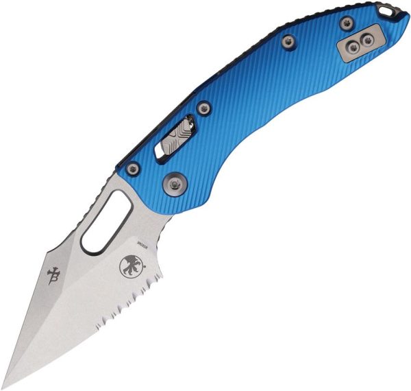 Microtech Stitch S/E Ram Lok Blue Partially Serrated M390MK