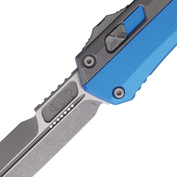 Microtech Auto Glykon OTF Bayonet Apocalyptic Blue