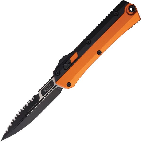 Microtech Auto Glykon OTF Bayonet Orange Stonewash