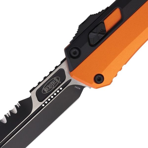 Microtech Auto Glykon OTF Bayonet Orange Stonewash