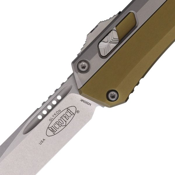 Microtech Auto Glykon T/E OTF Tanto - OD Green