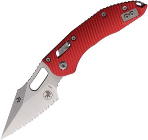 Microtech Stitch S/E Ram-Lok Red Stonewash Serrated