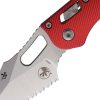 Microtech Stitch S/E Ram-Lok Red Stonewash Serrated