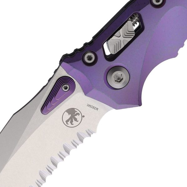 Microtech Amphibian Marfione Select PS Titanium Purple