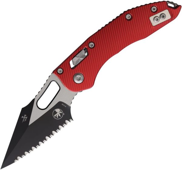 Microtech Stitch S/E Red M390MK Serrated Ram-Lok