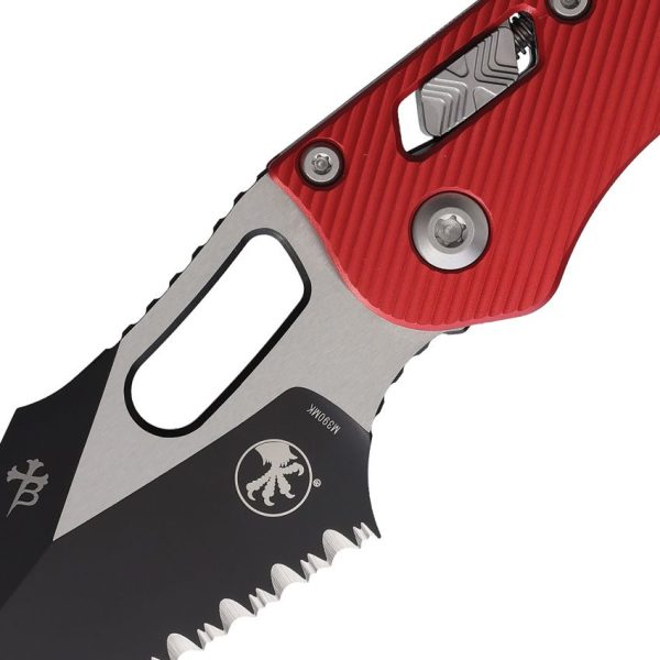 Microtech Stitch S/E Red M390MK Serrated Ram-Lok