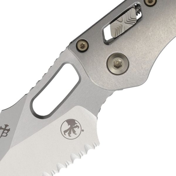 Microtech Stitch Marfione Select Stonewash Titanium