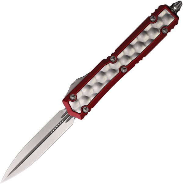 Microtech Auto Makora D/E OTF Red Anodized Dagger