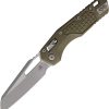 Microtech MSI Ram-Lok AP Frag Folding Knife - 3.75" M390MK Apocalyptic Blade, OD Green G10 Handle