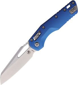 Microtech MSI Ram-Lok Blue Fluted Stonewash M390MK