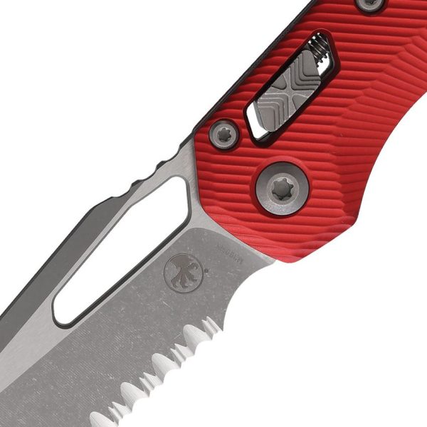 Microtech MSI Ram-Lok AP Red Apocalyptic Serrated