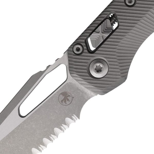 Microtech MSI Ram-Lok AP Gray Aluminum Serrated