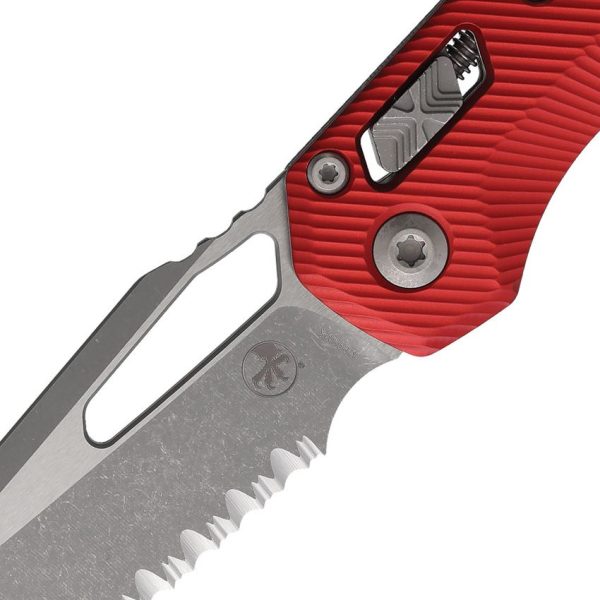 Microtech MSI Ram-Lok AP Red Aluminum Serrated