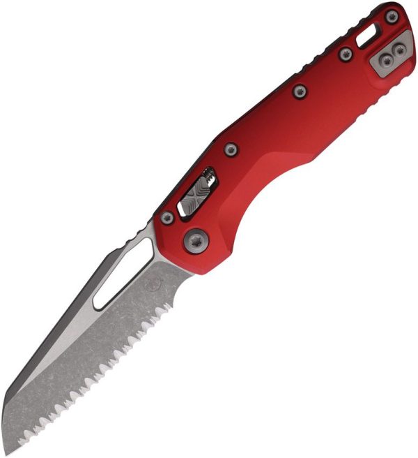 Microtech MSI Ram-Lok AP Sheepsfoot - Red Aluminum