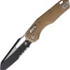 Microtech MSI Ram-Lok Brown Fluted Partial Serrated