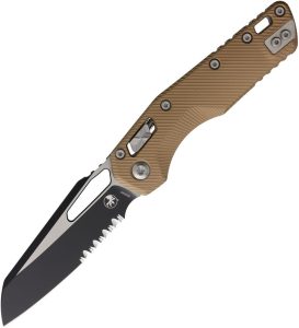 Microtech MSI Ram-Lok Brown Fluted Partial Serrated