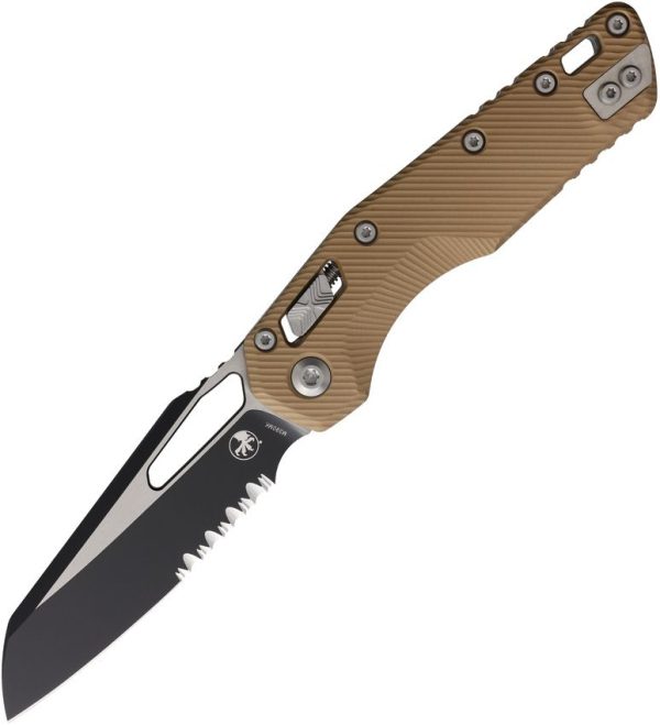 Microtech MSI Ram-Lok Brown Fluted Partial Serrated