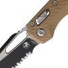 Microtech MSI Ram-Lok Brown Fluted Partial Serrated