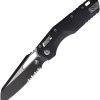 Microtech MSI Ram-Lok Black G10 Partial Serrated