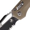 Microtech MSI Ram-Lok Tan G10 Partial Serrated