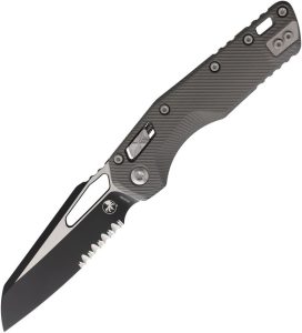 Microtech MSI Ram-Lok Gray Fluted Partial Serrated