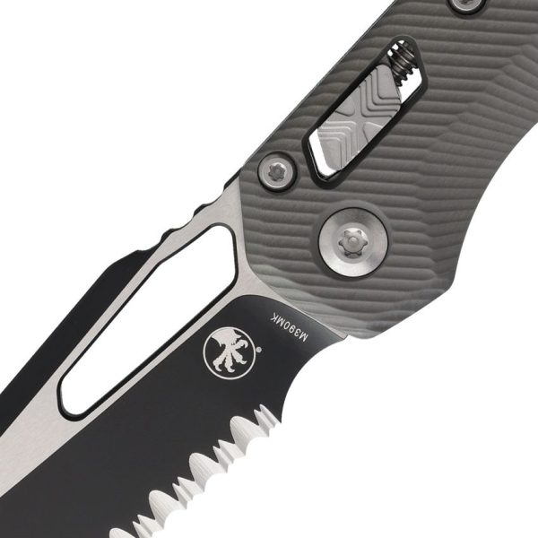 Microtech MSI Ram-Lok Gray Fluted Partial Serrated