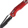 Microtech MSI Ram-Lok Red Fluted Folding Knife M390MK Steel
