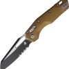 Microtech MSI Ram-Lok Tan Fluted Partial Serrated