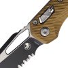 Microtech MSI Ram-Lok Tan Fluted Partial Serrated