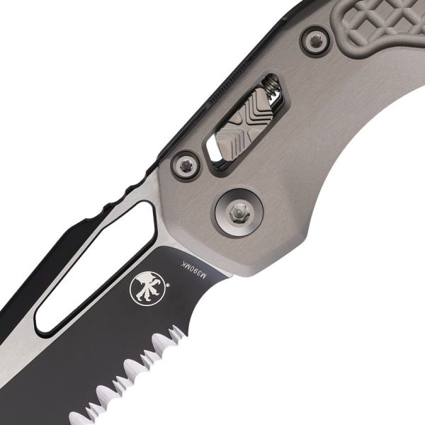 Microtech MSI Ram-Lok Gray Frag Partial Serrated