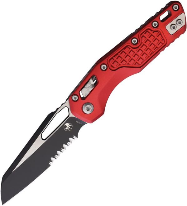 Microtech MSI Ram-Lok Red Sheepsfoot Folding Knife
