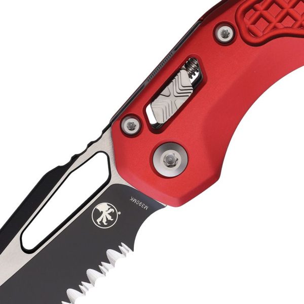 Microtech MSI Ram-Lok Red Sheepsfoot Folding Knife