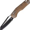 Microtech MSI Ram-Lok FS Brown Sheepsfoot Folding Knife