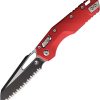 Microtech MSI Ram-Lok FS Red Sheepsfoot Folding Knife