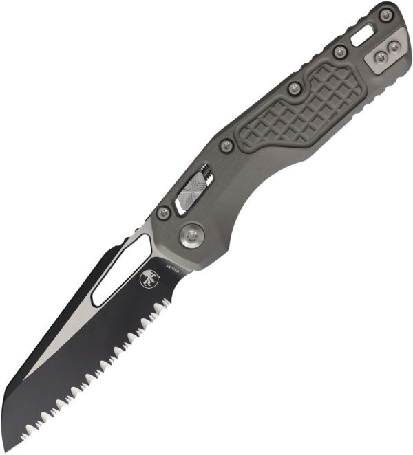 Microtech MSI Ram-Lok Gray Frag Sheepsfoot Folding Knife