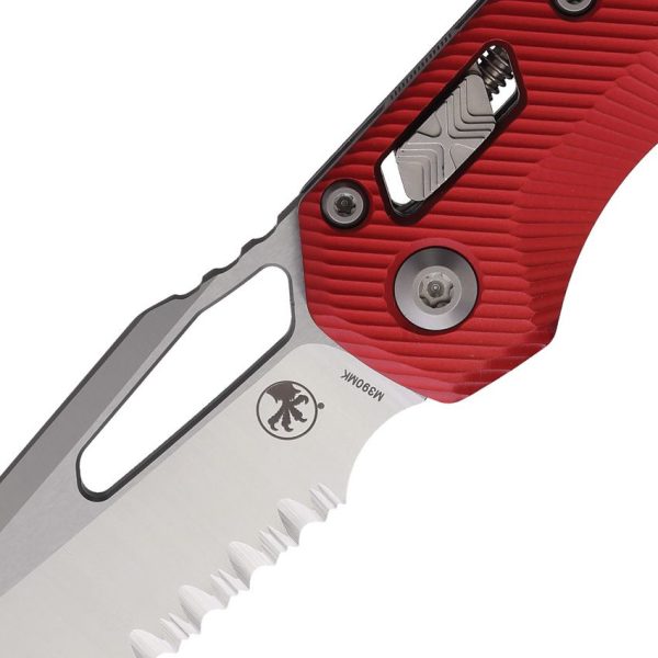 Microtech MSI S/E Ram-Lok Red Fluted Aluminum Knife